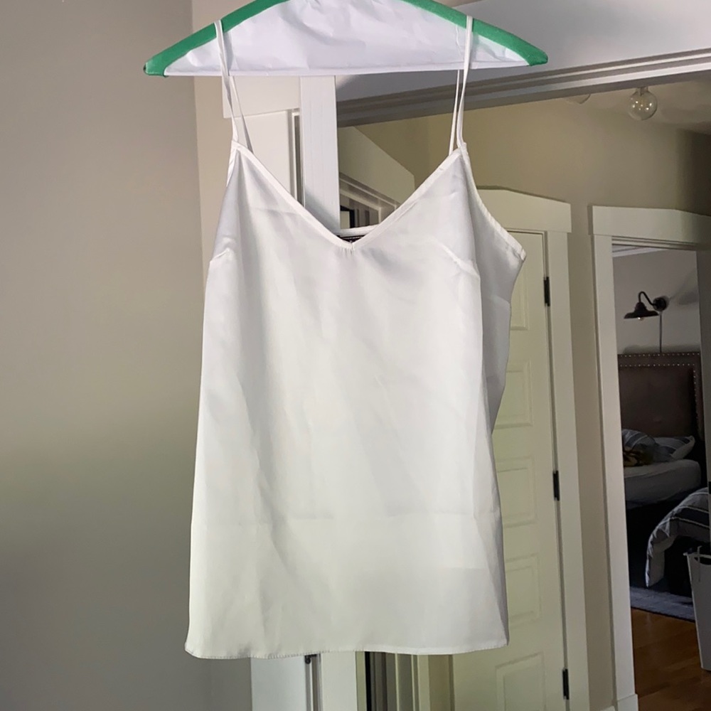 WHITE LIPSY SILK TANK TOP